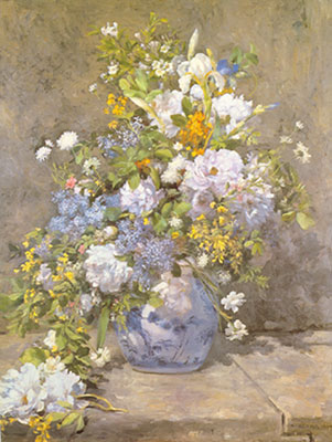 Gemälde Reproduktion von Pierre August Renoir Blumenstrauch aus dem Frühling