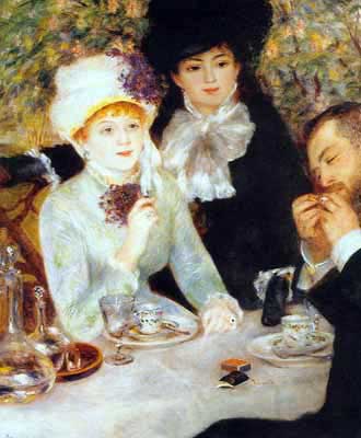 Gemälde Reproduktion von Pierre August Renoir Das Ende des Luncheon