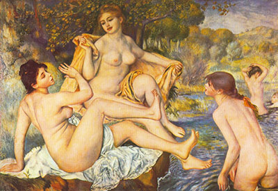 Gemälde Reproduktion von Pierre August Renoir Die Badegäste (Le Grandes Baigneuse)