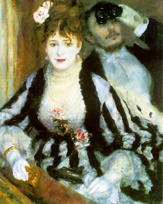 Gemälde Reproduktion von Pierre August Renoir Die Box (La loge)