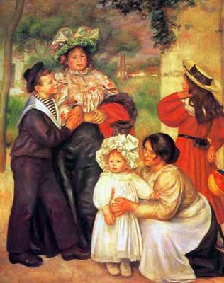 Gemälde Reproduktion von Pierre August Renoir Die Familie der Künstler