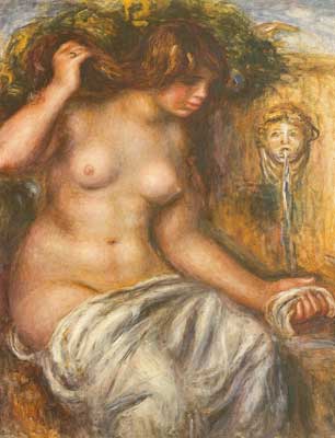 Gemälde Reproduktion von Pierre August Renoir Die Frau am Brunnen