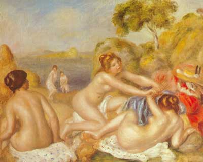 Gemälde Reproduktion von Pierre August Renoir Drei Badegäste