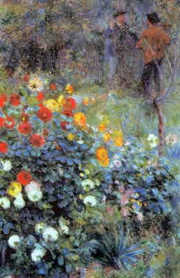 Gemälde Reproduktion von Pierre August Renoir Garten in der Avenue Cortot, Monmarre