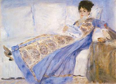 Gemälde Reproduktion von Pierre August Renoir Madame Monet liegt auf einem Bett