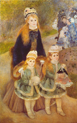 Gemälde Reproduktion von Pierre August Renoir Mutter und Kinder