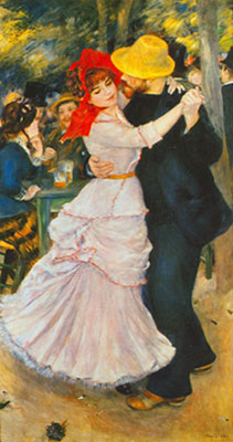 Gemälde Reproduktion von Pierre August Renoir Tanz im Bougival