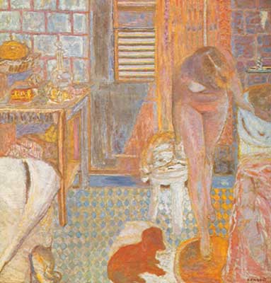 Gemälde Reproduktion von Pierre Bonnard Nackt im Badezimmer