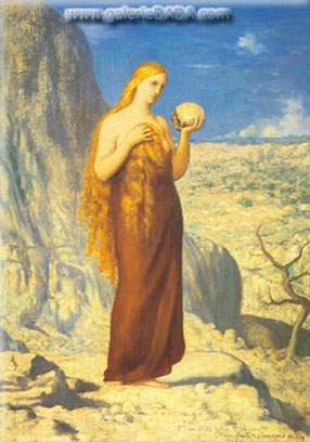 Gemälde Reproduktion von Pierre Puvis de Chavannes Die Magd