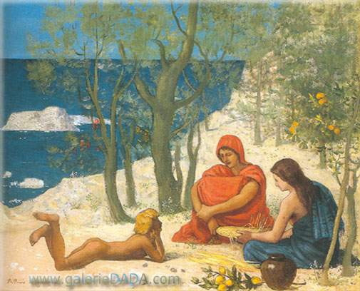 Gemälde Reproduktion von Pierre Puvis de Chavannes Griechische Kolonie in Massalia