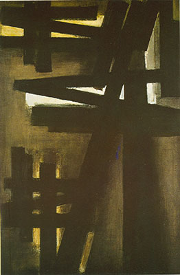 Gemälde Reproduktion von Pierre Soulages Gemälde vom 23. Mai 1953