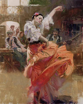 Flamenco in Rot