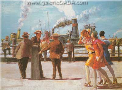 Gemälde Reproduktion von Reginald Marsh Die Batterie