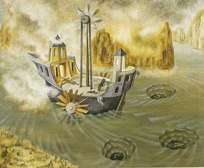 Gemälde Reproduktion von Remedios Varo Die Welt darüber hinaus