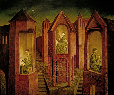 Gemälde Reproduktion von Remedios Varo Drei Schicksal