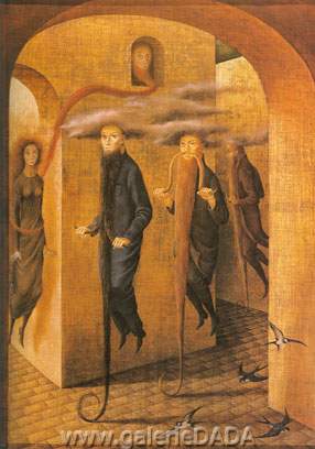 Gemälde Reproduktion von Remedios Varo Haarige Fortbewegung