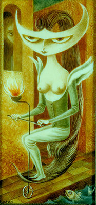 Gemälde Reproduktion von Remedios Varo Lady Godiva