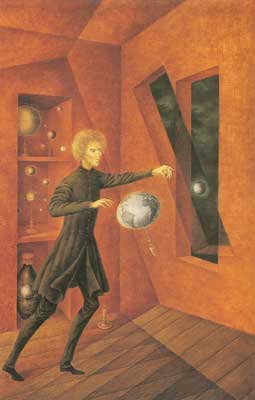 Gemälde Reproduktion von Remedios Varo Phänomen der Schwerelosigkeit