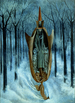 Gemälde Reproduktion von Remedios Varo Skifahren