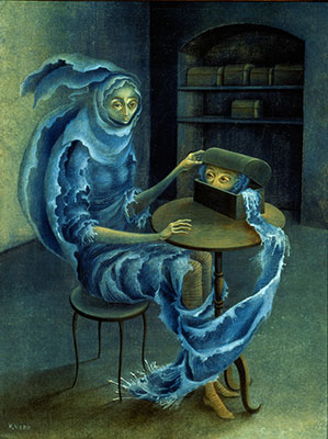 Gemälde Reproduktion von Remedios Varo Treffen