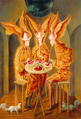 Gemälde Reproduktion von Remedios Varo Vampire Vampire