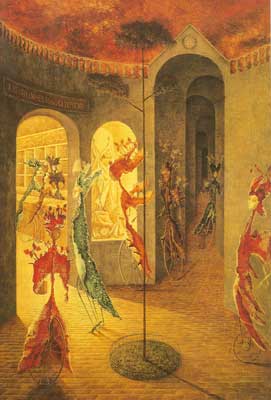 Gemälde Reproduktion von Remedios Varo Zum Glück der Frauen