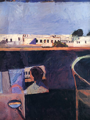 Gemälde Reproduktion von Richard Diebenkorn Interieur mit Blick auf Gebäude