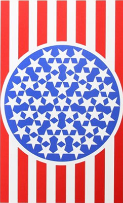 Gemälde Reproduktion von Robert Indiana Neues glorifizierendes Banner von American Dream