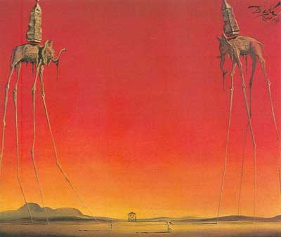 Gemälde Reproduktion von Salvador Dali Die Elefanten