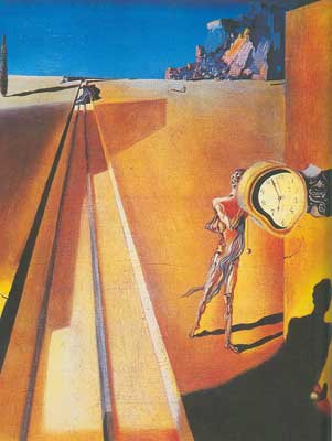 Gemälde Reproduktion von Salvador Dali Vorzeitige Verknöpfung eines Bahnhofs