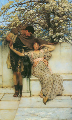 Gemälde Reproduktion von Sir Lawrence Alma-Tadema Das Versprechen des Frühlings