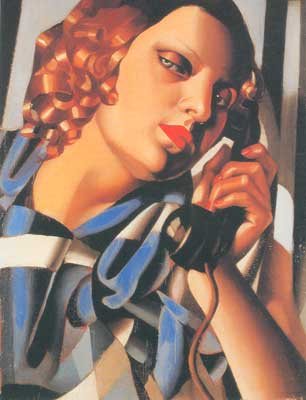 Gemälde Reproduktion von Tamara de Lempicka Das Telefon II