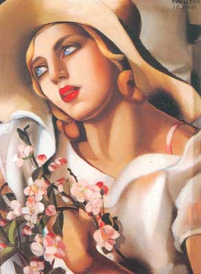 Gemälde Reproduktion von Tamara de Lempicka Der Strohhut