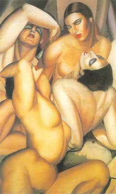 Gemälde Reproduktion von Tamara de Lempicka Eine Gruppe von vier Akten