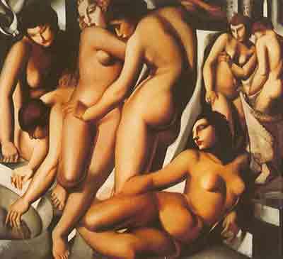 Gemälde Reproduktion von Tamara de Lempicka Frauen beim Baden