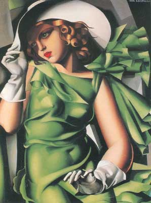 Gemälde Reproduktion von Tamara de Lempicka Junge Frau mit Handschuhen