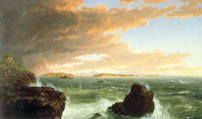 Gemälde Reproduktion von Thomas Cole Blick von der Bay of frenchman