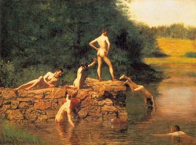 Gemälde Reproduktion von Thomas Eakins Das Schwimmloch