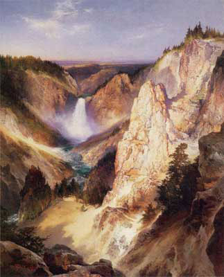 Gemälde Reproduktion von Thomas Moran Der große Fall von Yellowstone