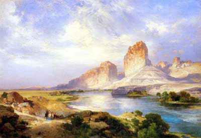 Gemälde Reproduktion von Thomas Moran Green River, Wyoming