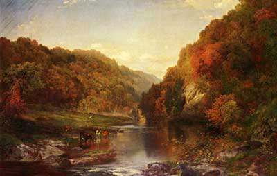 Gemälde Reproduktion von Thomas Moran Herbst auf dem Wissahickon