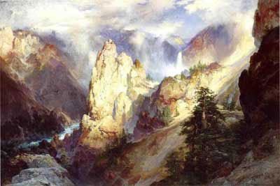 Gemälde Reproduktion von Thomas Moran Landschaft