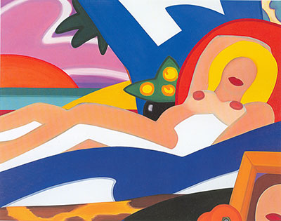 Gemälde Reproduktion von Tom Wesselmann Sunset Akt mit Porträt