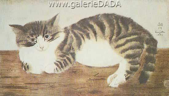 Gemälde Reproduktion von Tsuguharu Foujita Katze 2