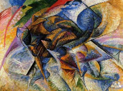 Gemälde Reproduktion von Umberto Boccioni Die Dynamik des Bkers