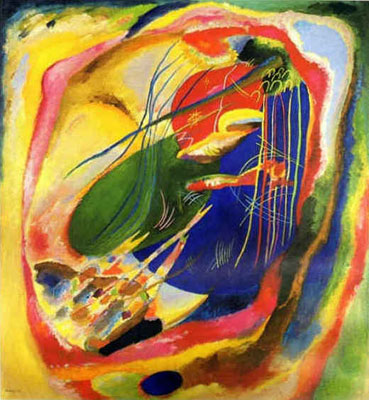 Gemälde Reproduktion von Vasilii Kandinsky Malerei mit drei Flecken