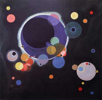 Gemälde Reproduktion von Vasilii Kandinsky Mehrere Kreise