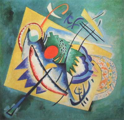 Gemälde Reproduktion von Vasilii Kandinsky Rotes ovales