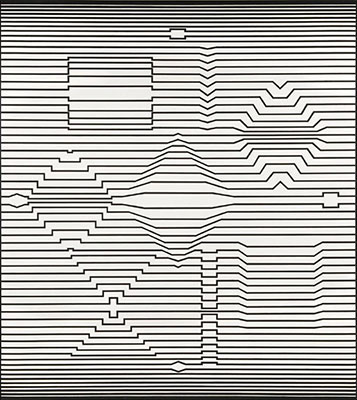 Gemälde Reproduktion von Victor Vasarely 