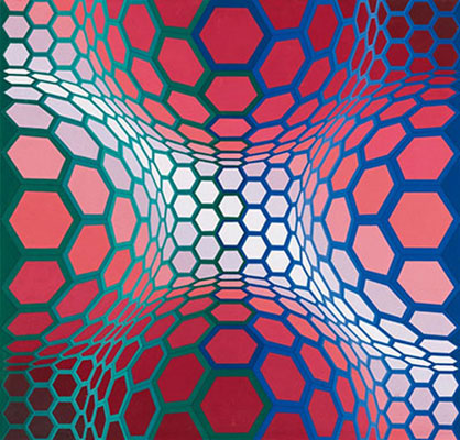 Gemälde Reproduktion von Victor Vasarely Pillago II